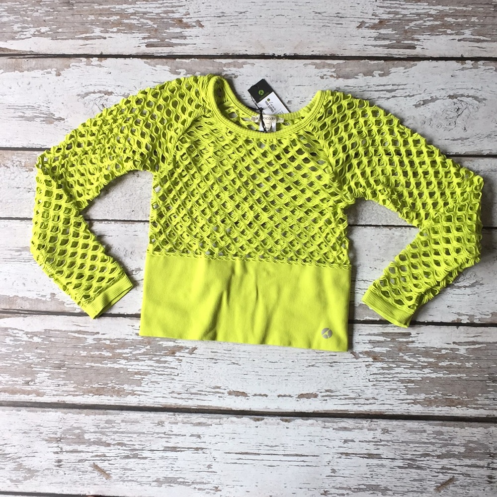 NWT - Avocado Mesh Crop Top - Sz M/L - Picture 4 of 10